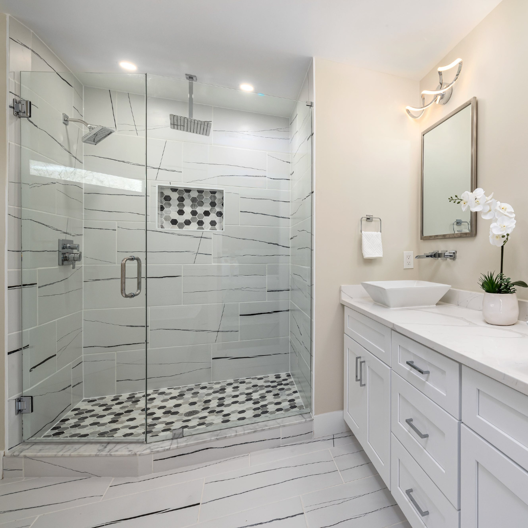 Aplicación arquitectónica relacionada con divisiones de baño